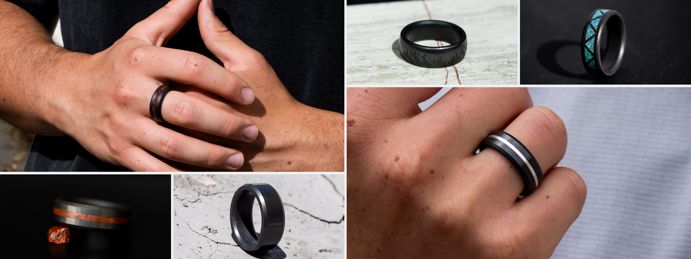 Signature Elysium Black Diamond Rings