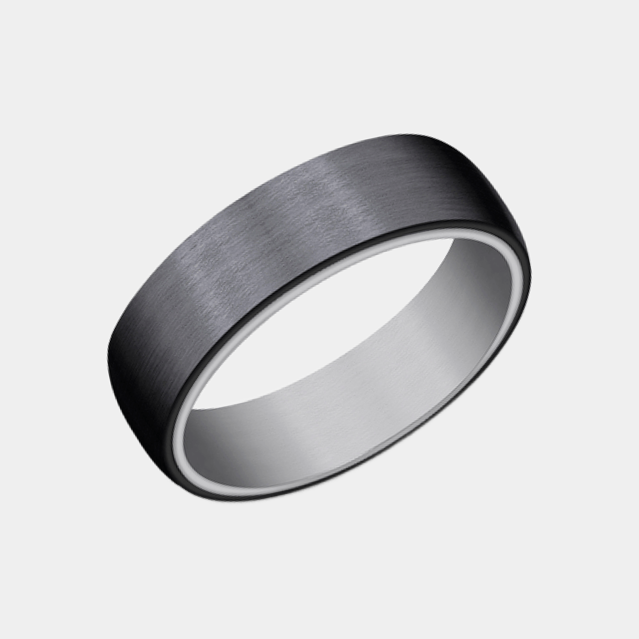 Men's Wedding Band | The Baron | 6.5mm | Tantalum Grey with Black Titanium | Elysium