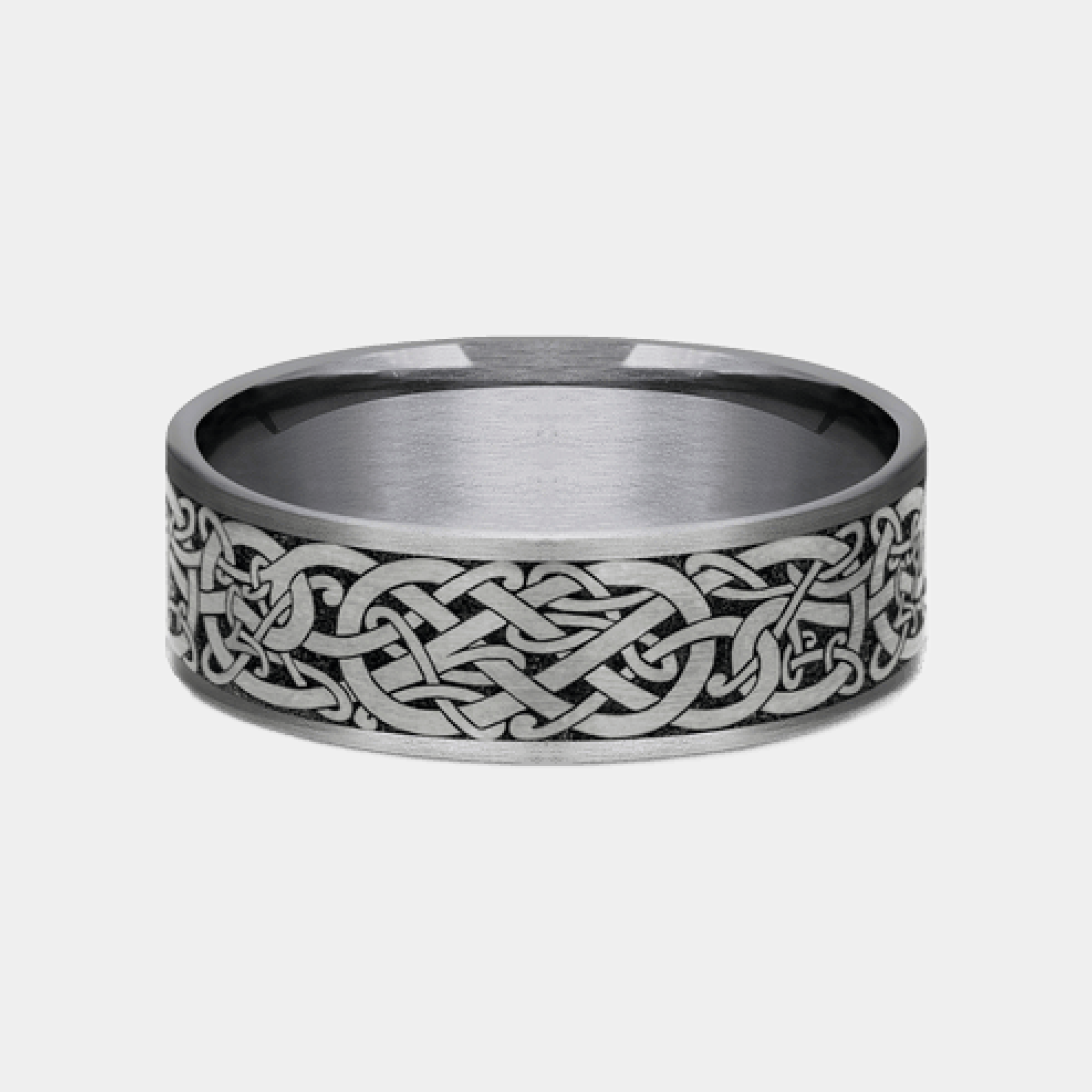 Men's Wedding Band | The Bergen | Tantalum Grey with Black Titanium | Elysium