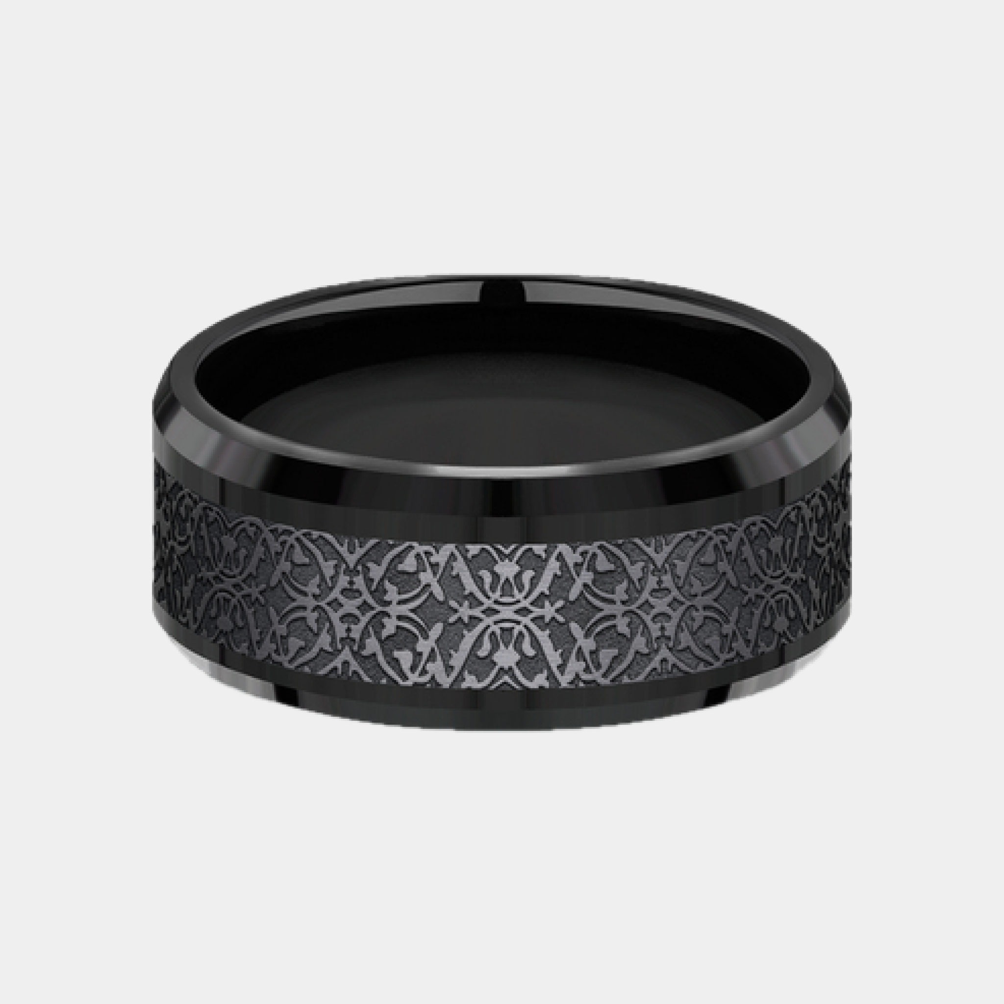 Men's Wedding Band | The Conquerer | Black Titanium | Elysium