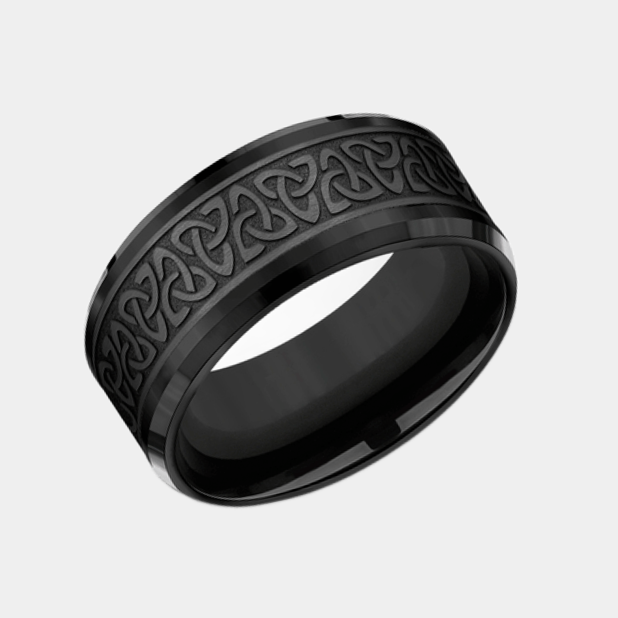 Men's Wedding Band | The Galway | Black Titanium | Elysium