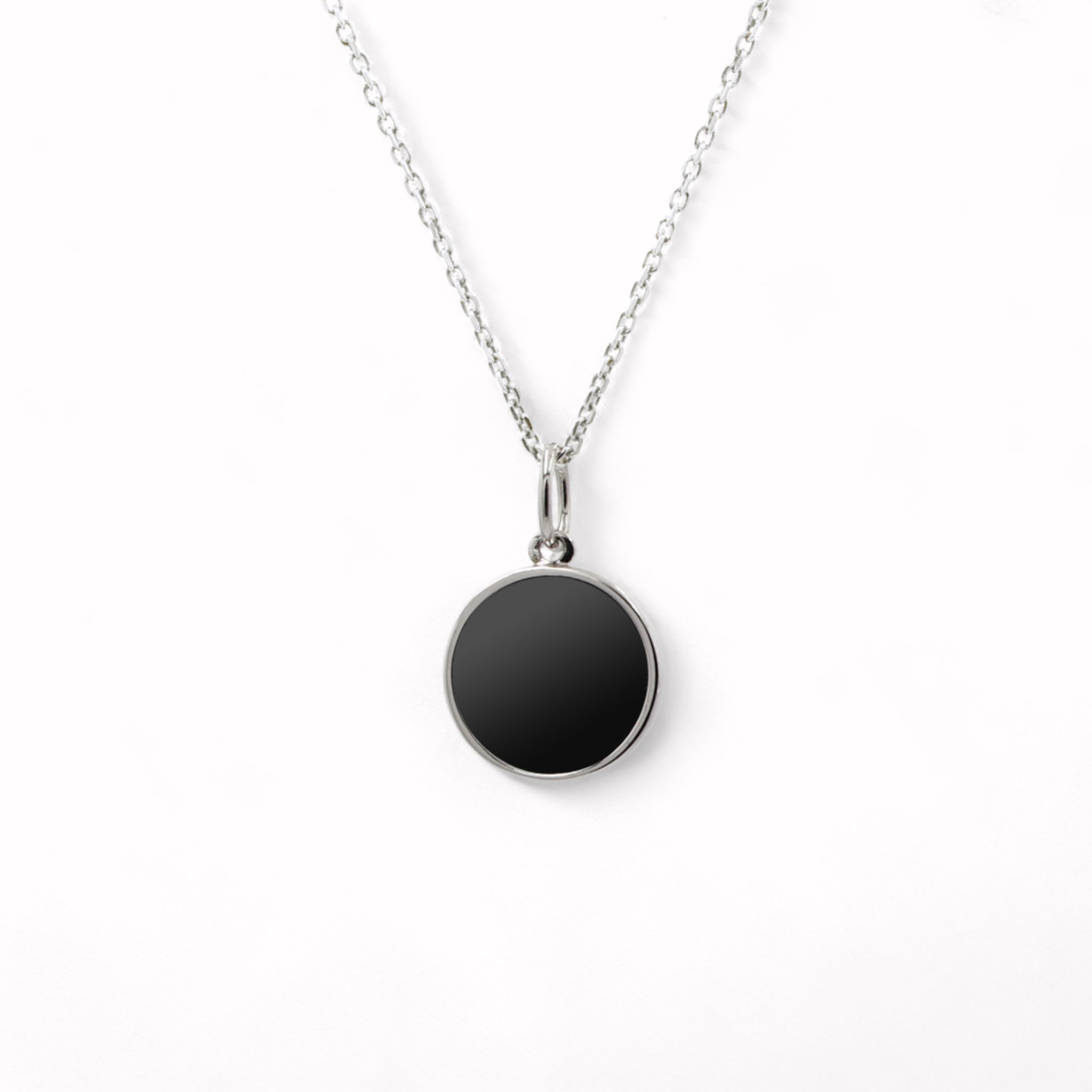 Black Diamond - Women’s 11MM Pendant Necklace - 14K White Gold - Lady Elysium Black Diamond