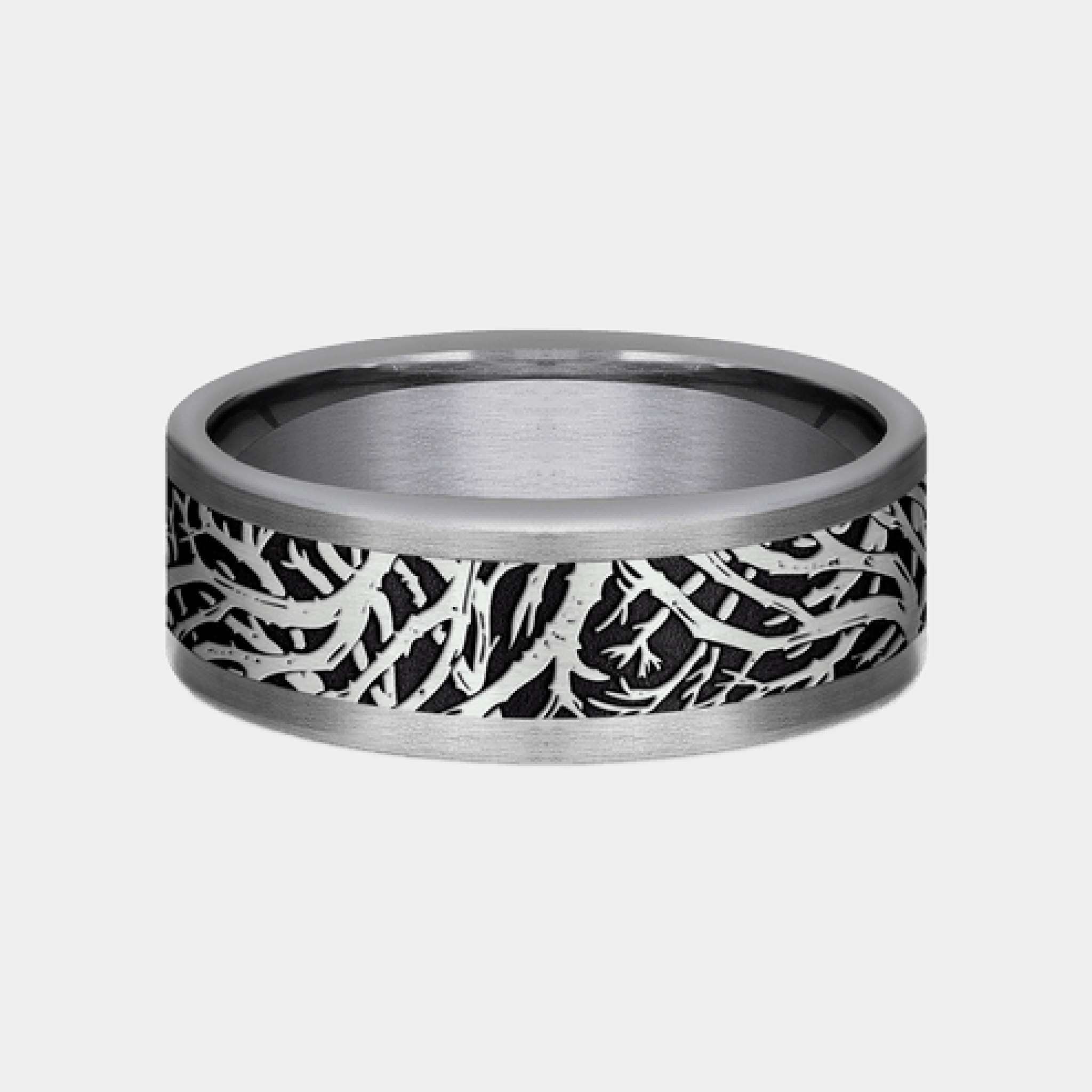 Men's Wedding Band | The Windsor | Tantalum Grey with Grey Black Titanium | Elysium